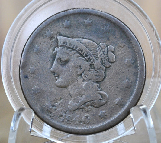 1840 Braided Hair Large Cent - Choose by Grade / Coin - 1840 Coronet Cent - 1840 US Large Cent - Braided Hair 1839 to 1857