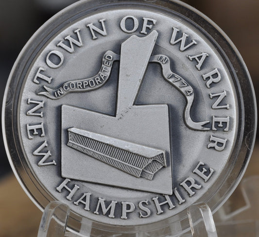 1974 Warner NH 200th Anniversary Medal - Sterling Silver, Bronze - Warner New Hampshire Town Medal