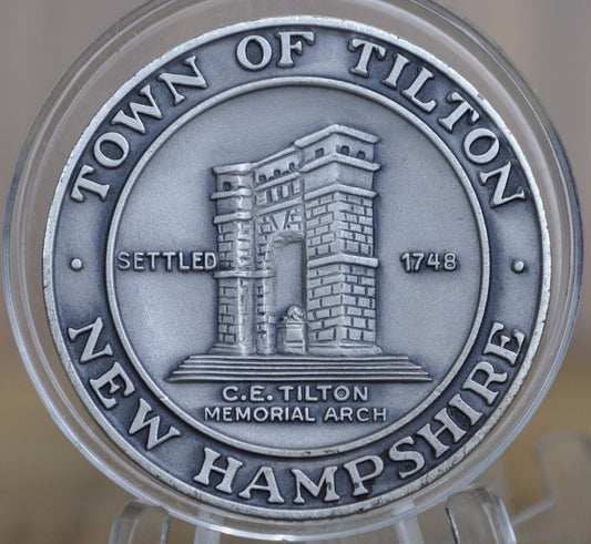 1969 Tilton NH 100th Anniversary Medal - Sterling Silver, Bronze - Tilton New Hampshire Town Medal