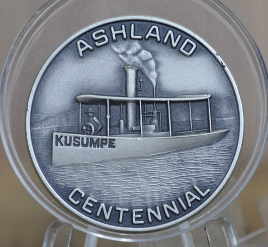 1968 Ashland NH 100th Anniversary Medal - Sterling Silver, Bronze - Ashland New Hampshire Town Medal