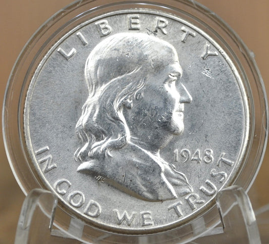1948-D Franklin Half Dollar - MS62 (Uncirculated) Grade / Condition - Silver Half Dollar - 1948D Ben Franklin Half Dollar - 1948 D