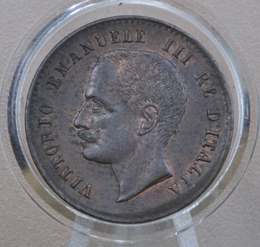 1903 Italian 2 Centesimi Coin - C.20 - Uncirculated Grade / Condition - 1903 Italy 2 Cent Coin