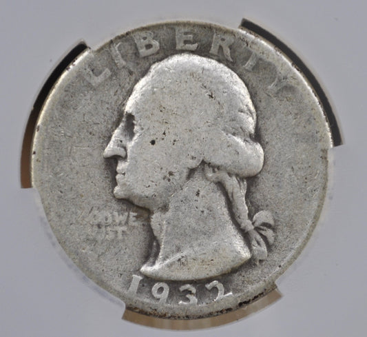 1932-D Washington Silver Quarter - G (Good) - Denver Mint - Key Date Washington 1932D Quarter