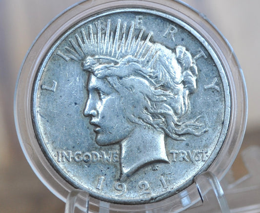 1921 Peace Silver Dollar - XF - 1921 High Relief Peace Dollar Silver - Rarer Coin