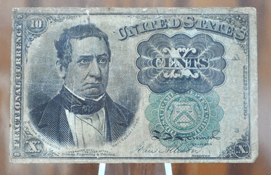 5th Issue Fractional Currency 10 Cent (Fr#1264) - Fine Grade/Condition - Green Seal Fifth Issue Fractional