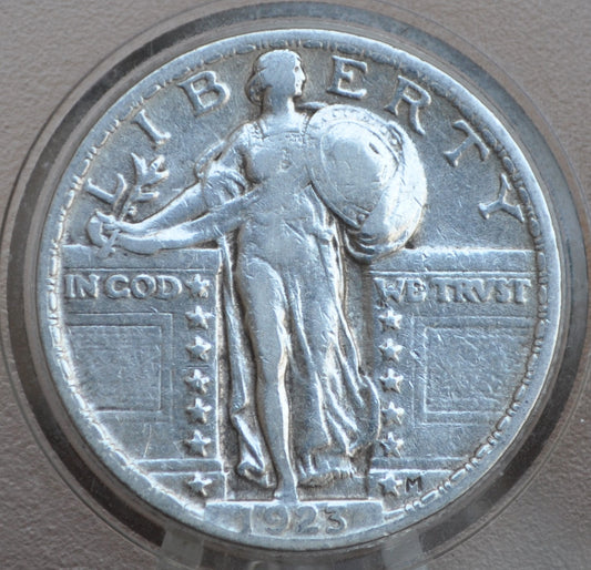 1923 Standing Liberty Quarter - VF Detail, Cleaned - 1923 P Standing Liberty Quarter - Good Date Standing Liberty