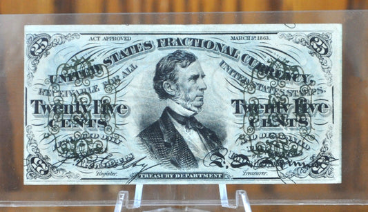 3rd Issue 25 Cent Fractional Note Fr#1294 - Uncirculated - Third Issue Twenty-Five Cent Note Fr1294, Authentic, High Grade