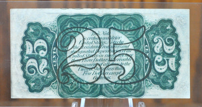 3rd Issue 25 Cent Fractional Note Fr#1294 - Uncirculated - Third Issue Twenty-Five Cent Note Fr1294, Authentic, High Grade