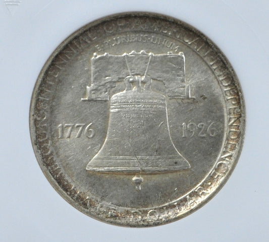 1926 Sesquicentennial American Independence Silver Commemorative Half Dollar - ANACS Unc. Details, Cleaned - 1926 American Independence Half Dollar