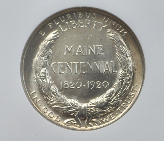 1920 Maine Centennial Half Dollar - NGC MS64 - State of Maine Silver Commemorative Half Dollar 1920, Scarce