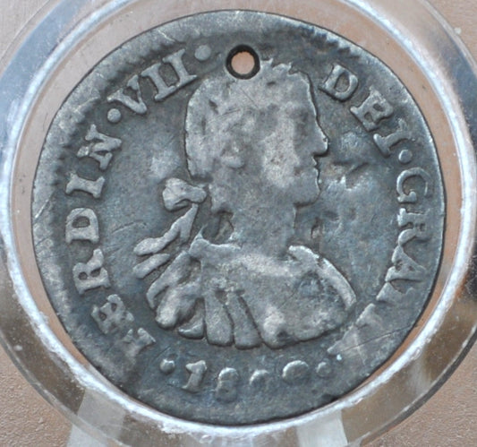 1809 Spanish 1/2 Real - Great Detail, Scarce Type - Spanish Silver Colonial Era Coin - Ferdinand VII - 1809 One Half Real Silver