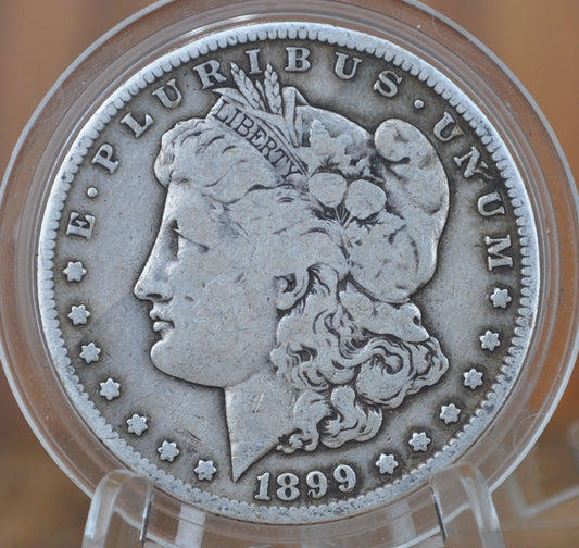 1899-S Morgan Silver Dollar - F (Fine) Grade / Condition - 1899 S Morgan Dollar - Silver Dollar 1899 S - S Mint Mark - Better Date