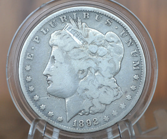 1892-CC Morgan Dollar - VG+ Details, Damage - Carson City Mint 1892 Morgan Silver Dollar - 1892 CC Morgan