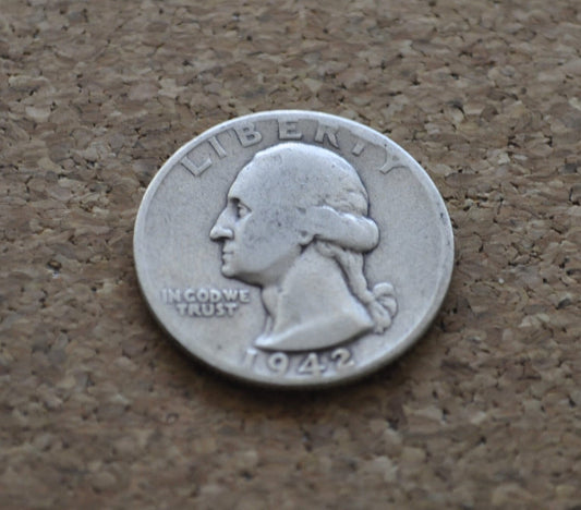 1942 D Washington Silver Quarter - Denver Mint