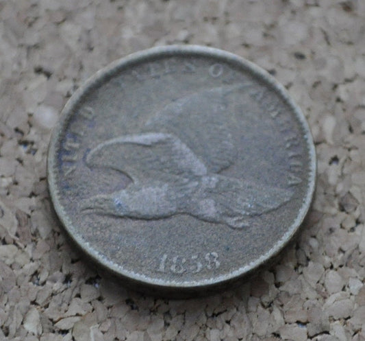 1858 Flying Eagle Penny - Rare Penny Type - Two years of production - 1858 Cent - 1858 Eagle Cent