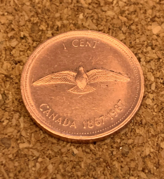 1967 Canadian Cent - Excellent Condition - Commemorative Cent