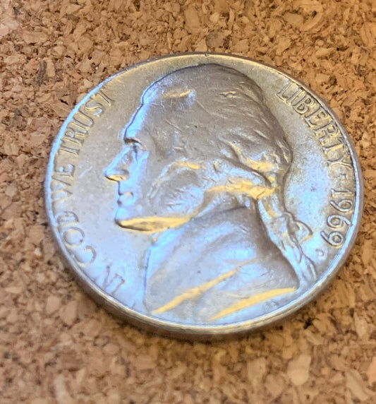 1969 D Jefferson Nickel - Great Condition - Denver Mint