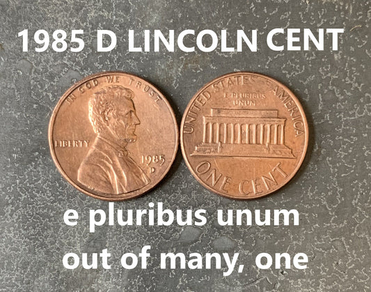 1985 D Lincoln Memorial Penny Cent - Fantastic Condition - 37th Anniversary - Collectible Coin - Denver Mint