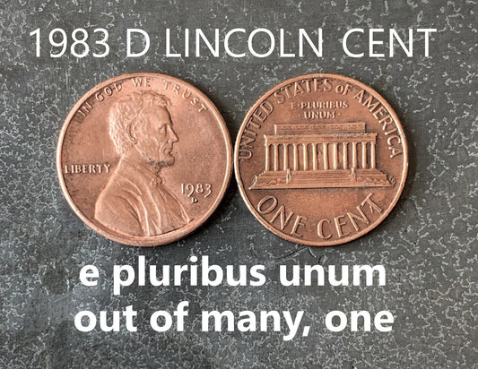 1983 D Lincoln Memorial Penny Cent - Fantastic Condition - 39th Anniversary - Collectible Coin - Denver Mint