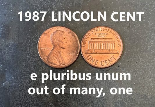 1987 Lincoln Memorial Penny Cent - Fantastic Condition - 35th Anniversary - Collectible Coin