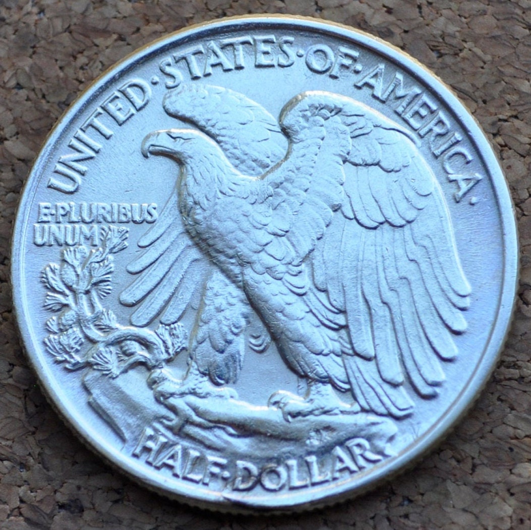 1946 Walking Liberty Silver Half Dollar - AU (About Uncirculated) Grade AU58 - Philadelphia Mint - 1946P Liberty Walking Half / 1946 P WLH