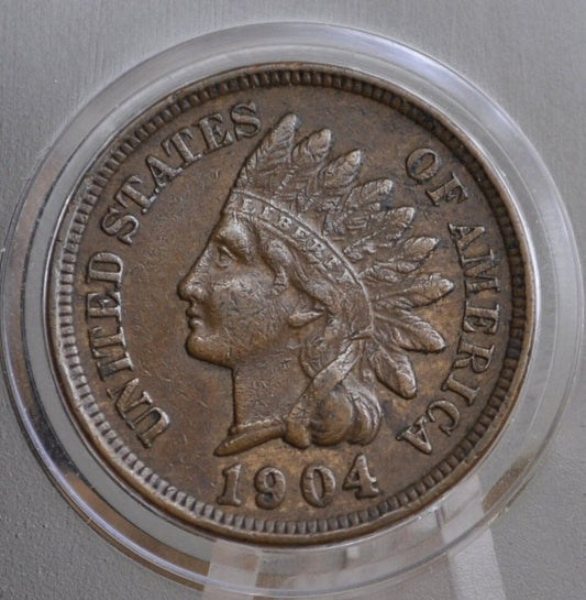 1904 Indian Head Penny - VF (Very Fine) Grade / Condition - 1904 Indian Head Cent 1904 - Higher Grade