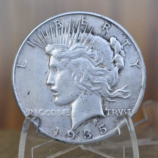 1935-S Peace Silver Dollar - Choose by Grade - San Francisco Mint - 1935 S Peace Dollar -Last Year Produced - 1935 S Silver Dollar