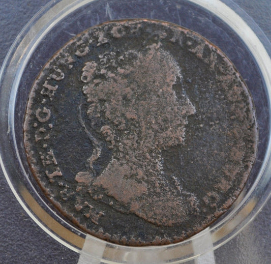 1745 Belgian Liard Coin - Belgium One Laird Coin Colonial Era Coin - 1700s Coins - Maria Theresa - 1745 1 Liard