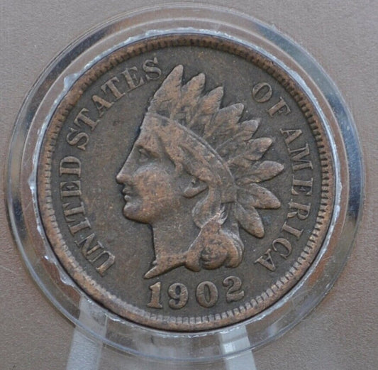 1902 Indian Head Penny - VG (Very Good) Grade / Condition - Indian Head Cent 1902