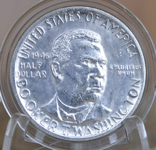 1946 Booker T Washington Commemorative Half Dollar - BU (Uncirculated) - Booker T Washington Silver Commemorative Half Dollar 1946