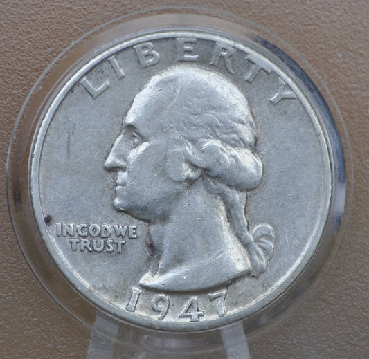 1947 D Washington Silver Quarter - Denver Mint - 1947 D Washington - 1947 D Quarter - 1947 Quarter - 1947 Washington