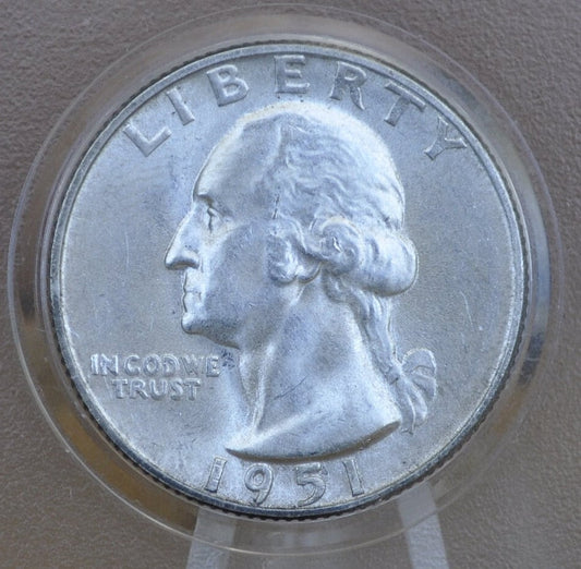 1951-S Washington Quarter - VF-BU (Very Fine to Uncirculated) Grades; Choose by Grade - San Francisco Mint - Silver Quarter - 1951 S Quarter