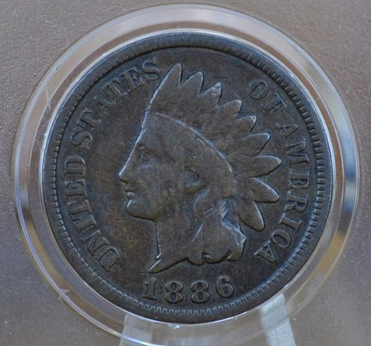 1886 Indian Head Penny Type 2 - G-VG (Good to Very Good) Grades; Choose by Grade - Type Two 1886 Indian Head Cent 1886 - Rarer Date and Type