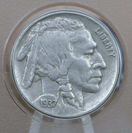 1937-D Buffalo Nickel - VF-XF (Very to Extremely Fine) Grades; Chose by Grade - Denver Mint - Indian Head Nickel 1937 D Nickel