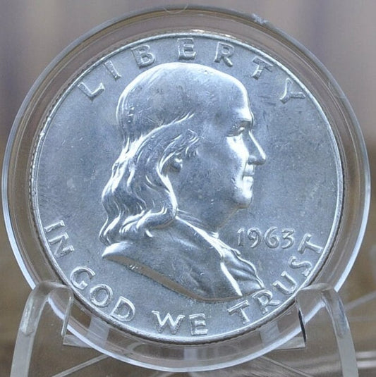 1963 D Franklin Half Dollar - XF-BU Choose by Grade - Denver Mint - 1963 D Silver Half Dollar - 1963 D Franklin Half Dollar 1963 D