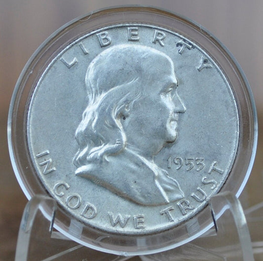 1953 Franklin Half Dollar- Choose by Grade - Philadelphia Mint - 1953P Silver Half Dollar - Benjamin Franklin Half Dollar 1953 P