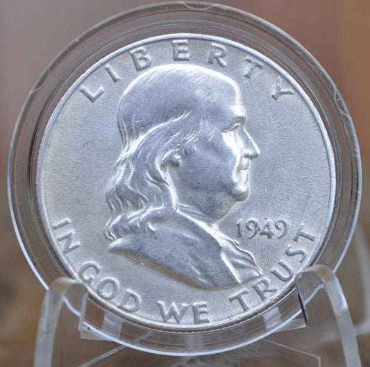 1949-S Franklin Half Dollar - F-AU (Fine to About Unc.) Choose by Grade - 1949S Ben Franklin Silver Half Dollar 1949 S - San Francisco Mint
