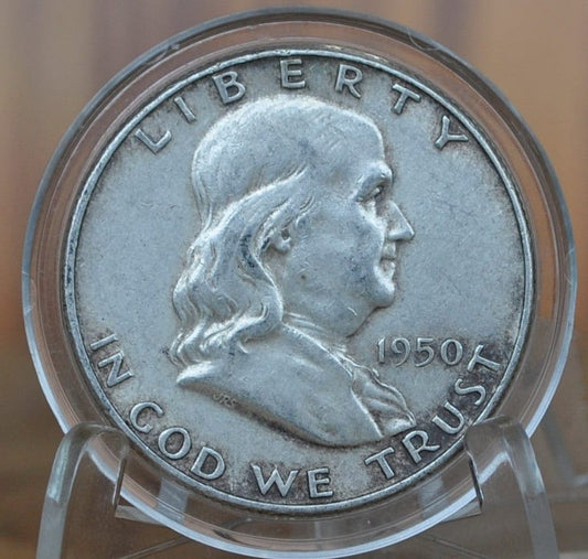 1950 Franklin Half Dollar- P&D Mints, Choose by Grade and Mint - 1950P Silver Half Dollar 1950 D - Ben Franklin Half Dollar 1950 P