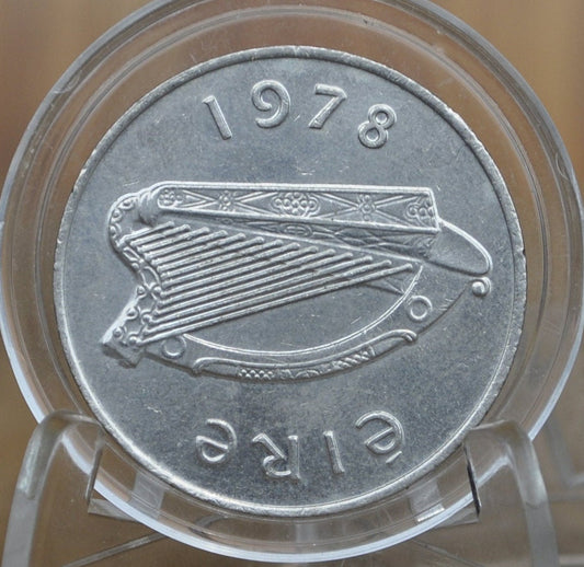 1970s 80s & 90s Irish Ten Pence Coin - Great Conditions - Fish Design - 10 Pence Coins Ireland / UK 10 Pence - Collectible Irish Coins