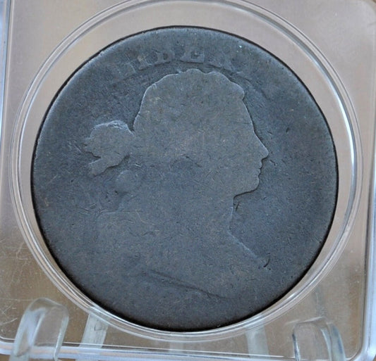 1802 Draped Bust Large Cent, Stemless Wreath - AG (About Good), Weak Date but readable - US Large Cent 1802 One Cent US - Lower Grade