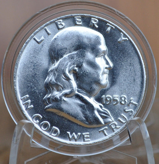 1958 P&D Franklin Half Dollar - Choose by Mint and Grade - 1958 D Franklin Silver Half Dollar 1958 P Franklin Silver Half Dollar