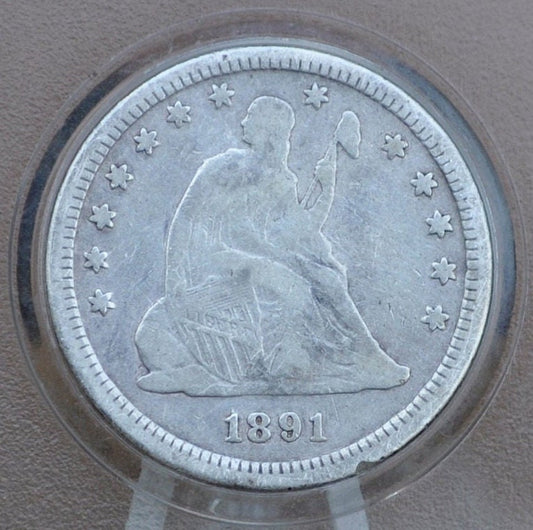 1891 Seated Liberty Quarter - VG (Very Good) - 1891 Silver Quarter / 1891 Liberty Seated Quarter
