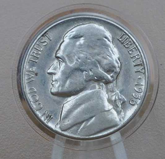 1956 P&D Jefferson Nickel - Choose by Grade and Mint - Denver Mint, Philadelphia Mint - 1956 Nickel