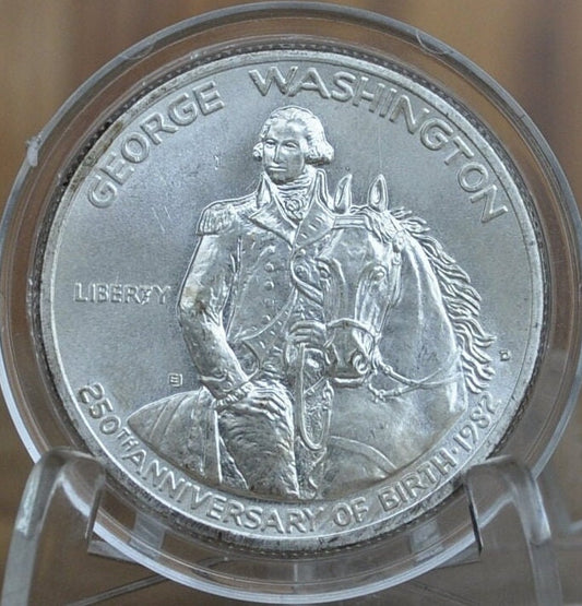 1982 George Washington Silver Commemorative Half Dollar - Proof, BU - P&D Mints - 1982 D Washington Half 1982 S - 250th Anniversary of Birth