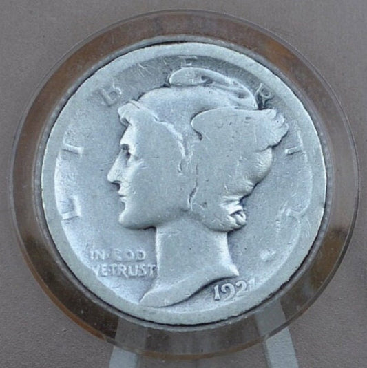 1921 P&D Mercury Silver Dimes -Key Date- Choose by Mint and Grade - Philadelphia and Denver Mints - 1921 Winged Liberty Head Dime 1921 Dime