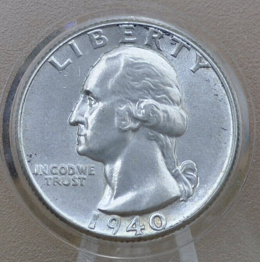 1940 Washington Silver Quarter - Choose by Grade / Condition - Philadelphia Mint 1940 Quarter 1940 P