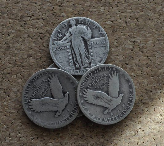 Standing Liberty Silver Quarter - 1920&#39;s or 1930 - Silver Coin