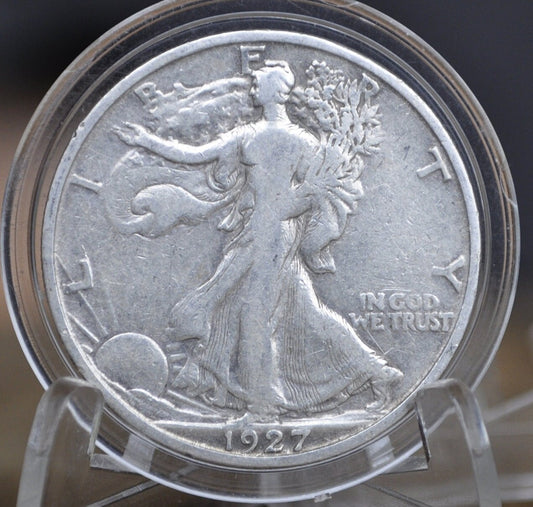 1927-S Walking Liberty Silver Half Dollar - VG (Very Good) - San Francisco Mint - 1927-S Half Dollar / 1927 S Liberty Walking Half