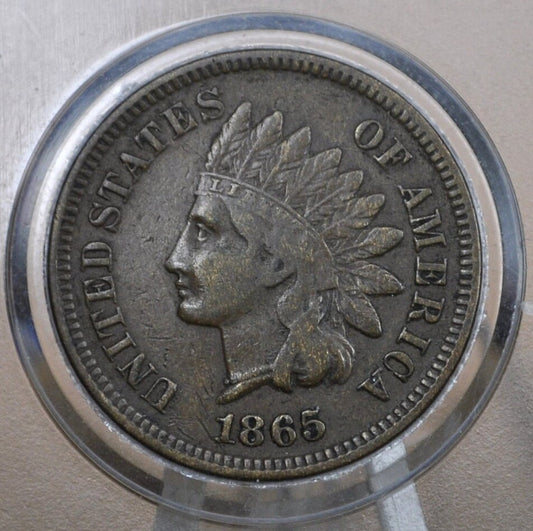 1865 Indian Head Penny - Choose by Grade - Civil War Era Coin - 1865 Cent US One Cent 1865 Indian Head Cent - Early Date