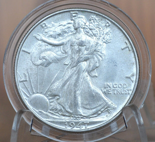 1947 Walking Liberty Silver Half Dollar - VF (Very Fine) Condition - Philadelphia Mint - WLH 1947 P Silver / 1947P Liberty Walking Half